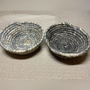Boho Hand Woven Round Baskets set of 2